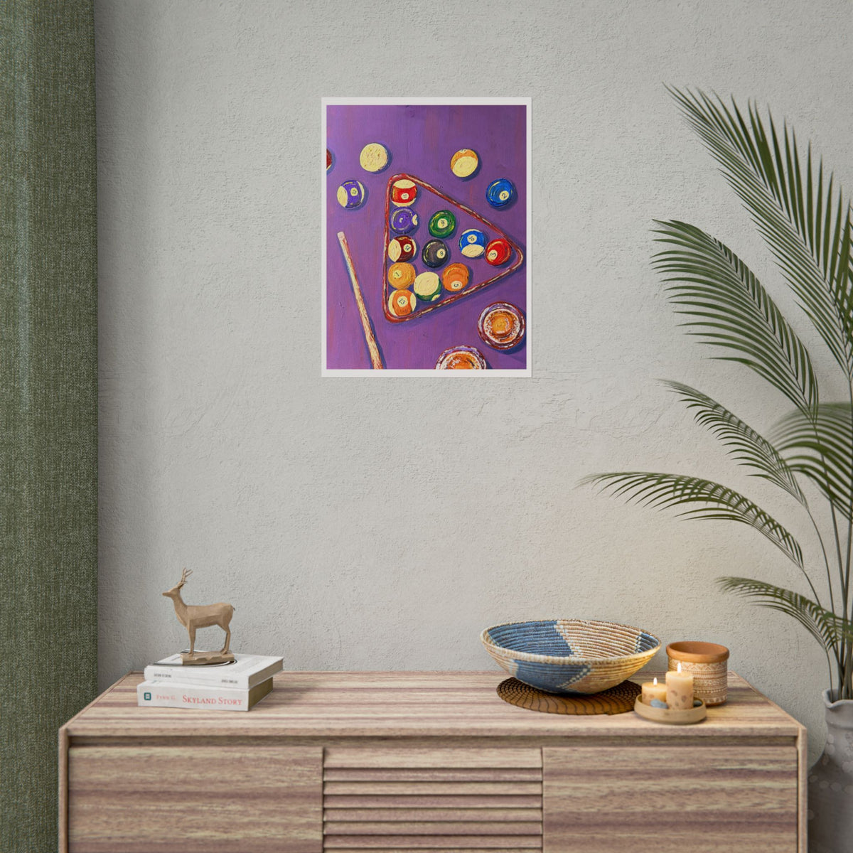 Purple Pool Table - Art Print