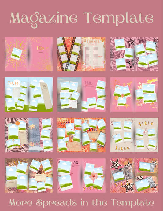Summer Bucket List Magazine Template