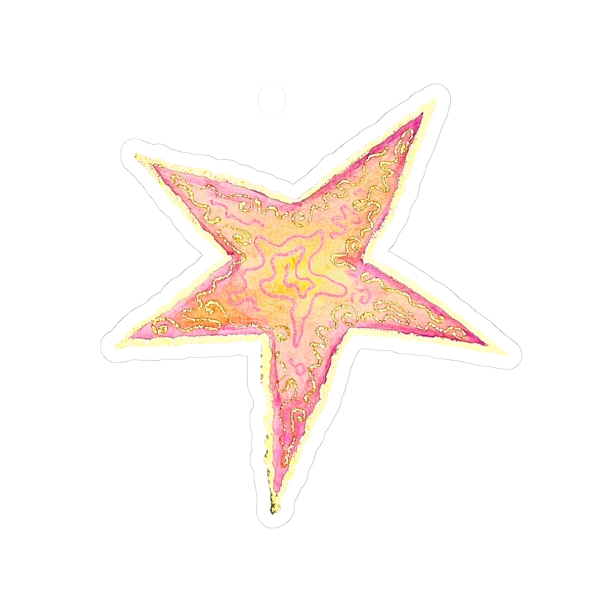 Swirled Star Sticker