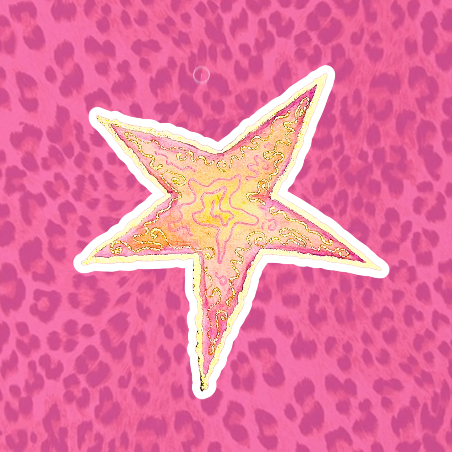 Swirled Star Sticker