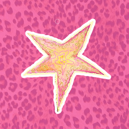 Swirled Star Sticker