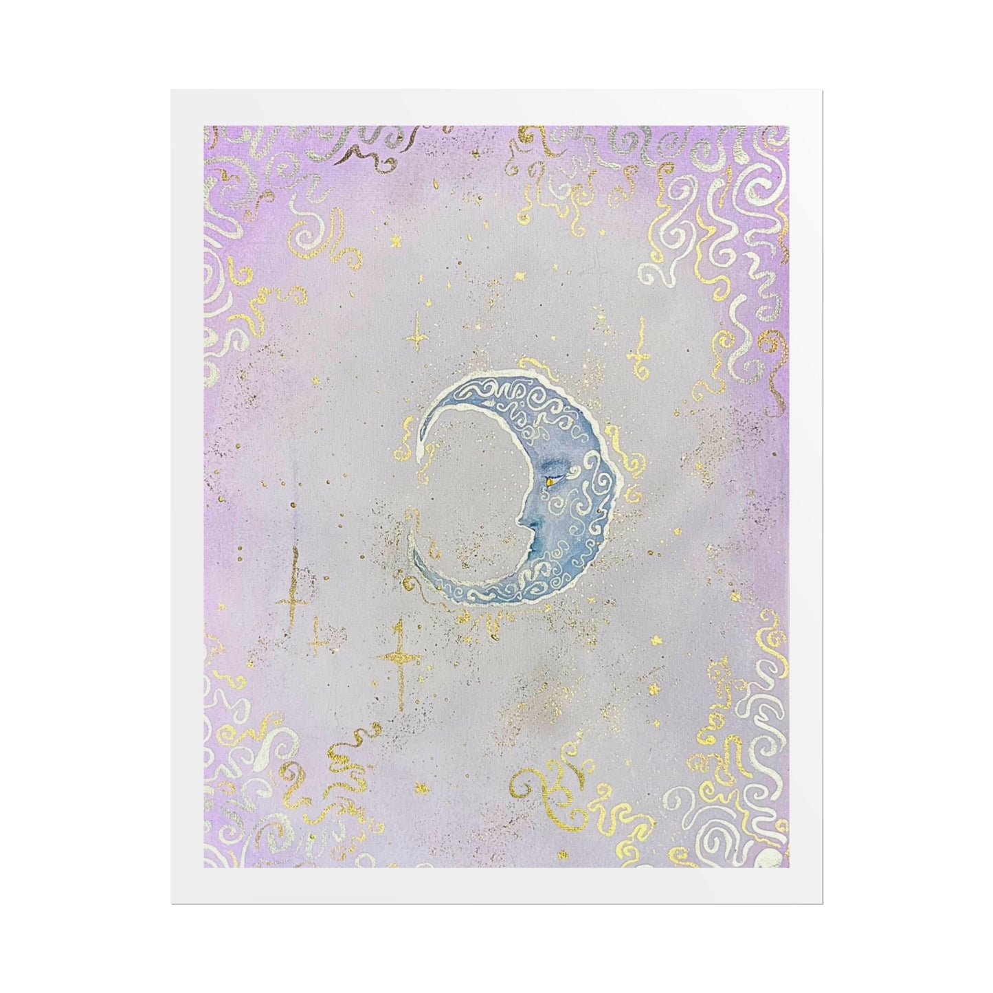 Only Seen When She Shines | Moon Art Print