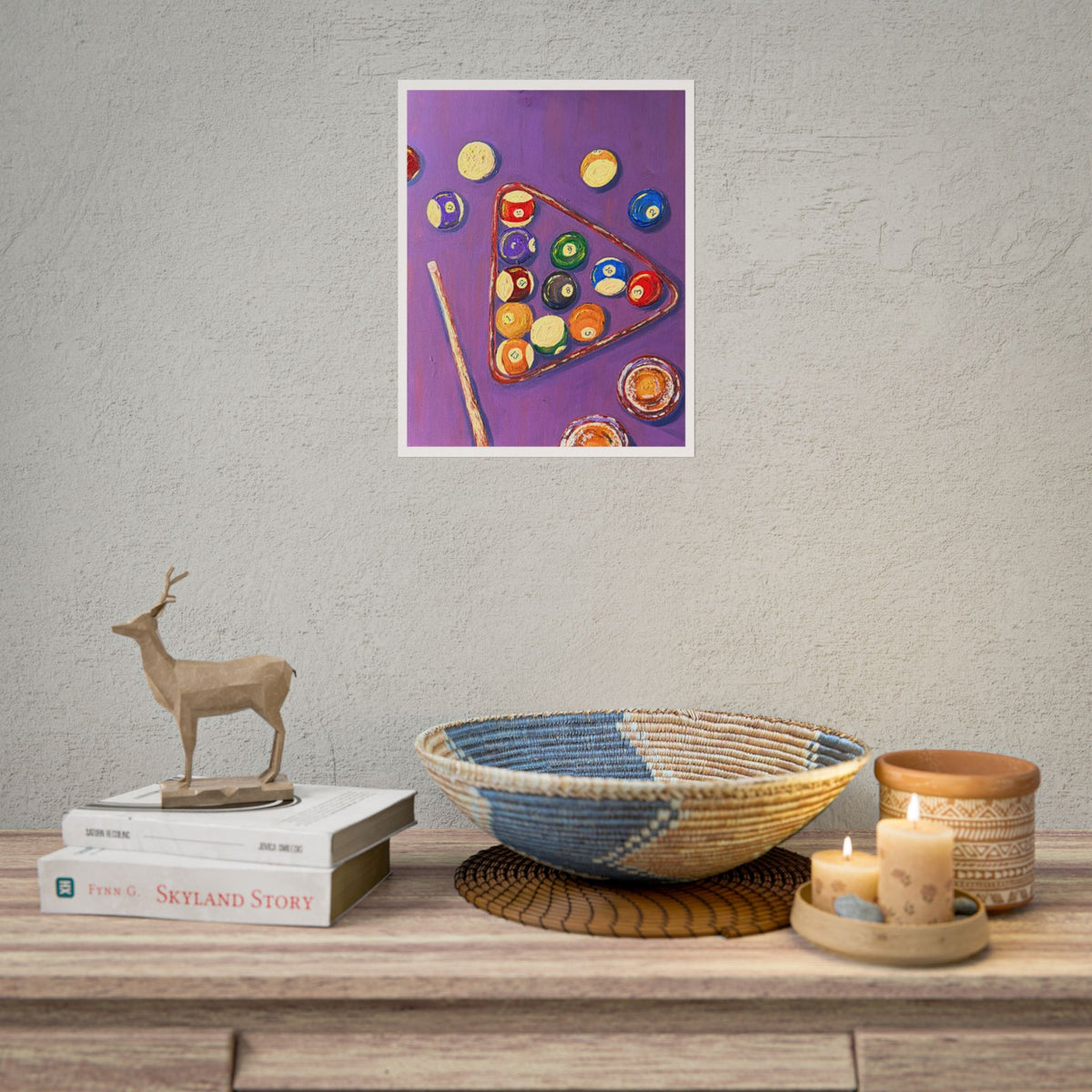 Purple Pool Table - Art Print