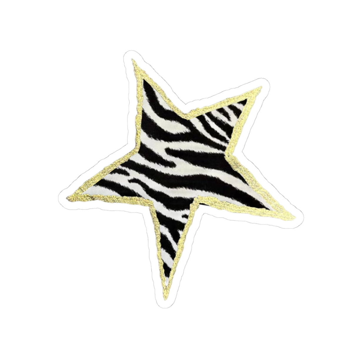 Zebra Star Sticker