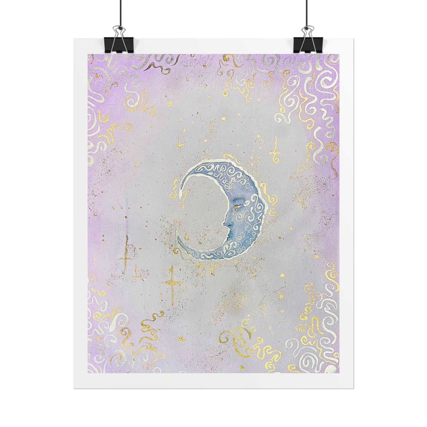 Only Seen When She Shines | Moon Art Print