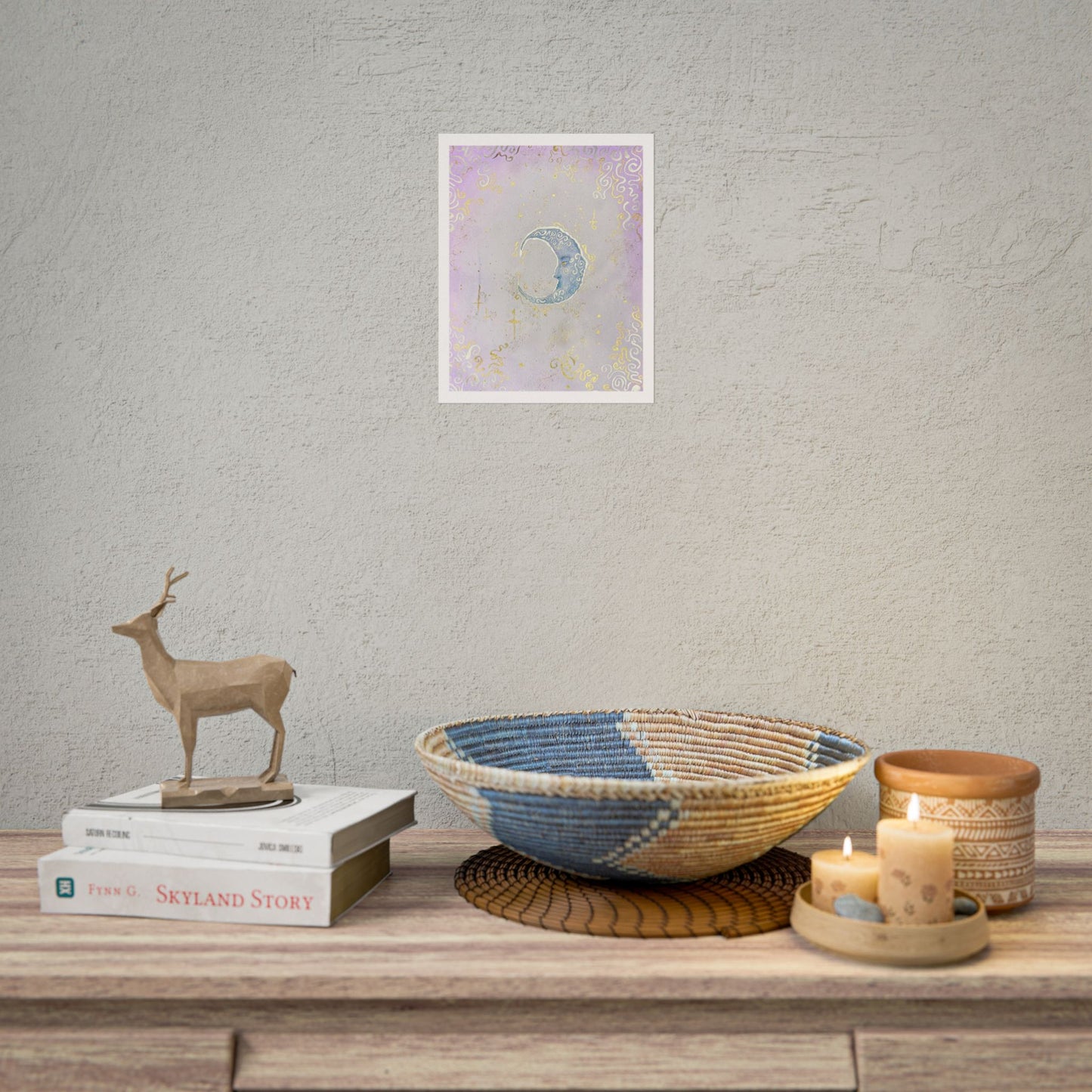 Only Seen When She Shines | Moon Art Print