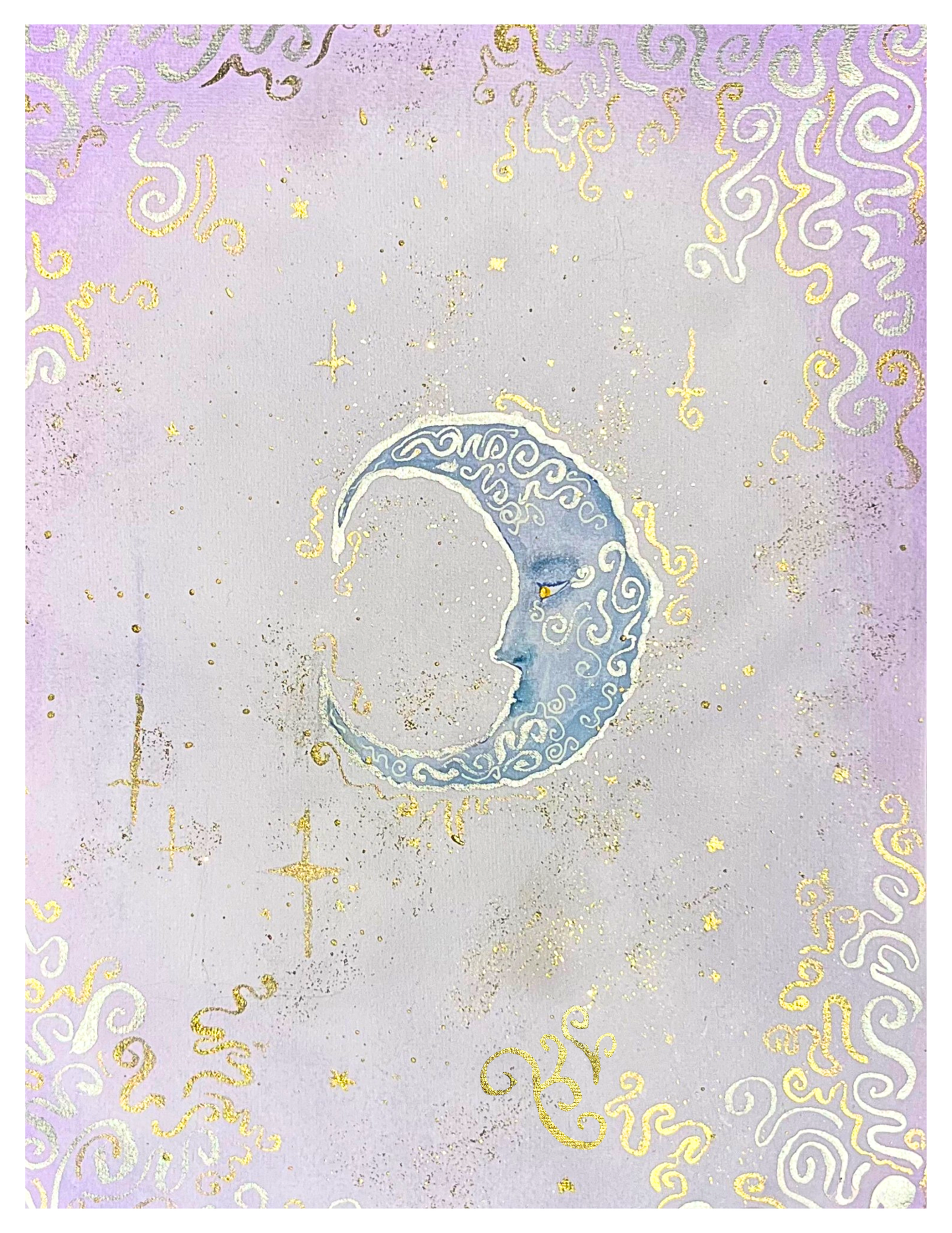 Only Seen When She Shines | Moon Art Print