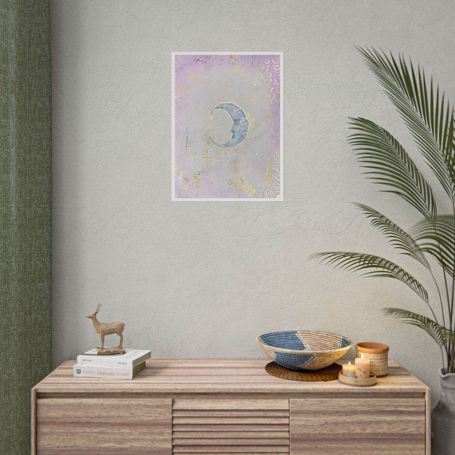 Only Seen When She Shines | Moon Art Print