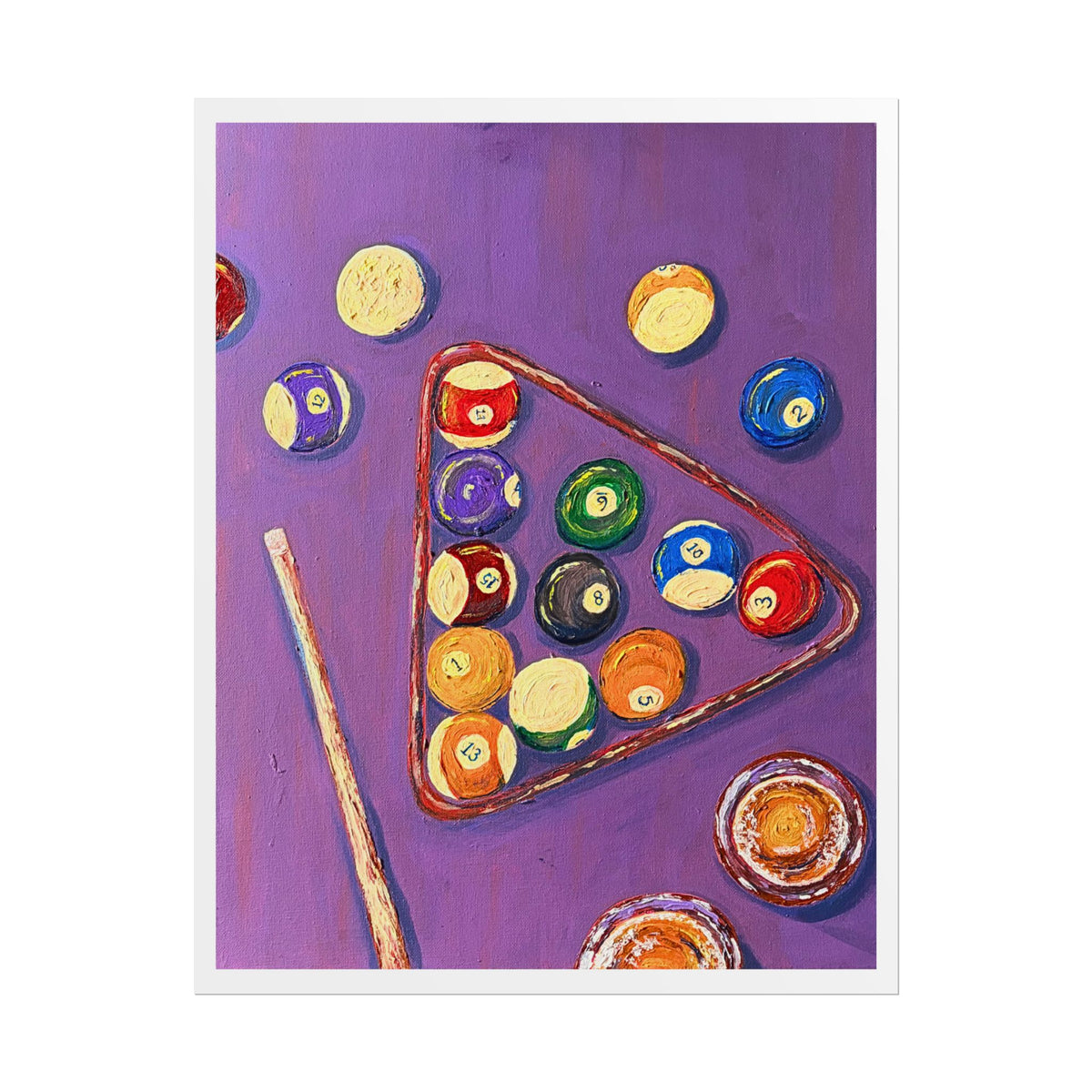 Purple Pool Table - Art Print