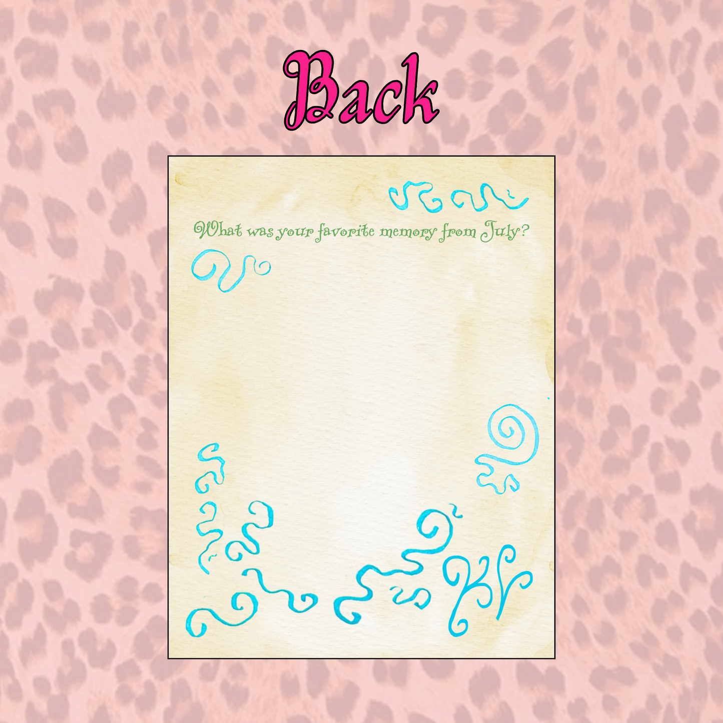 July Memory Card Art Print