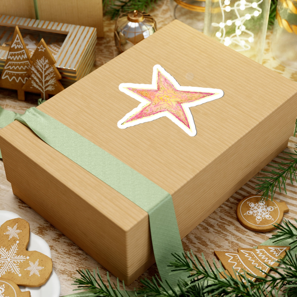 Swirled Star Sticker