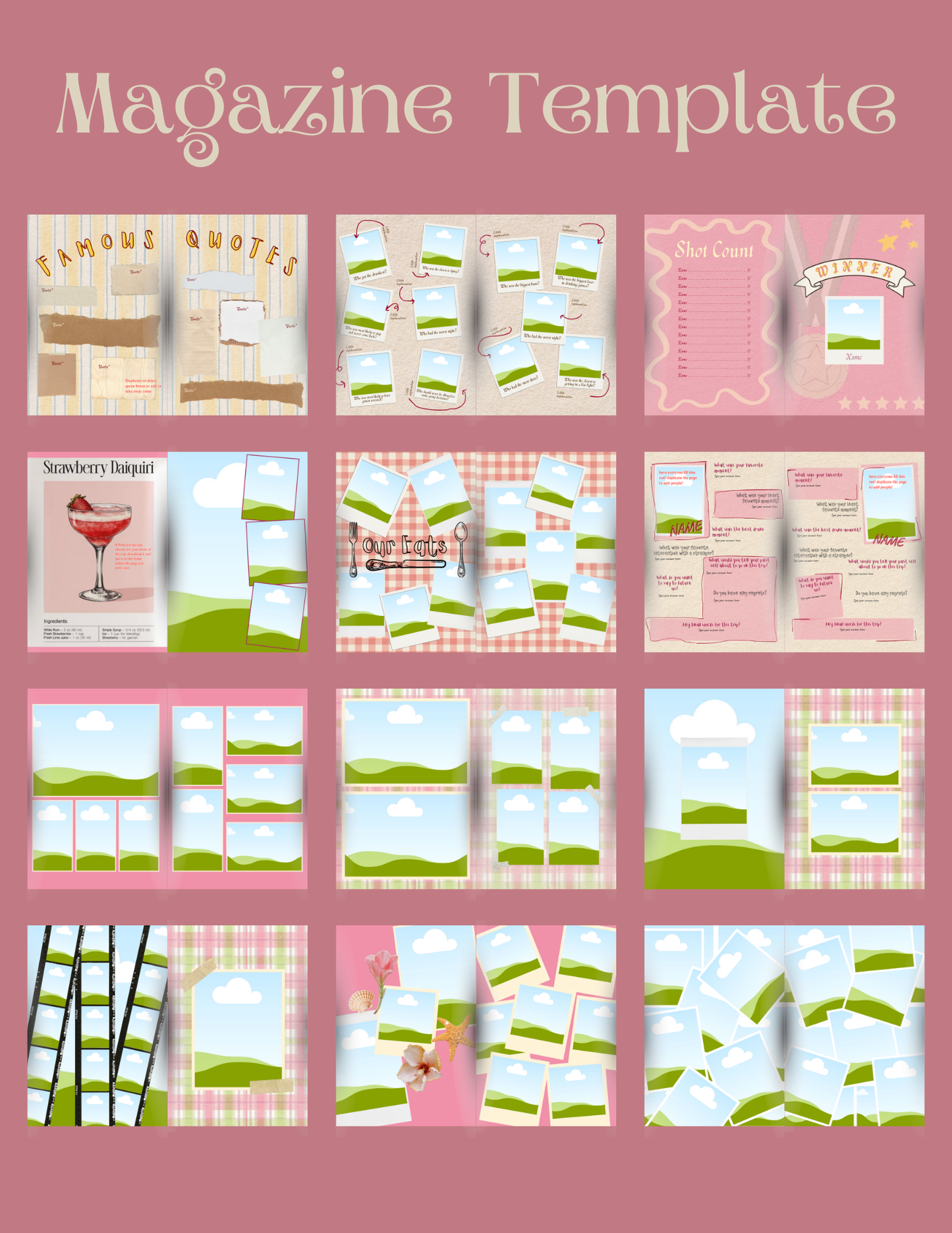 Spring Break Magazine Template