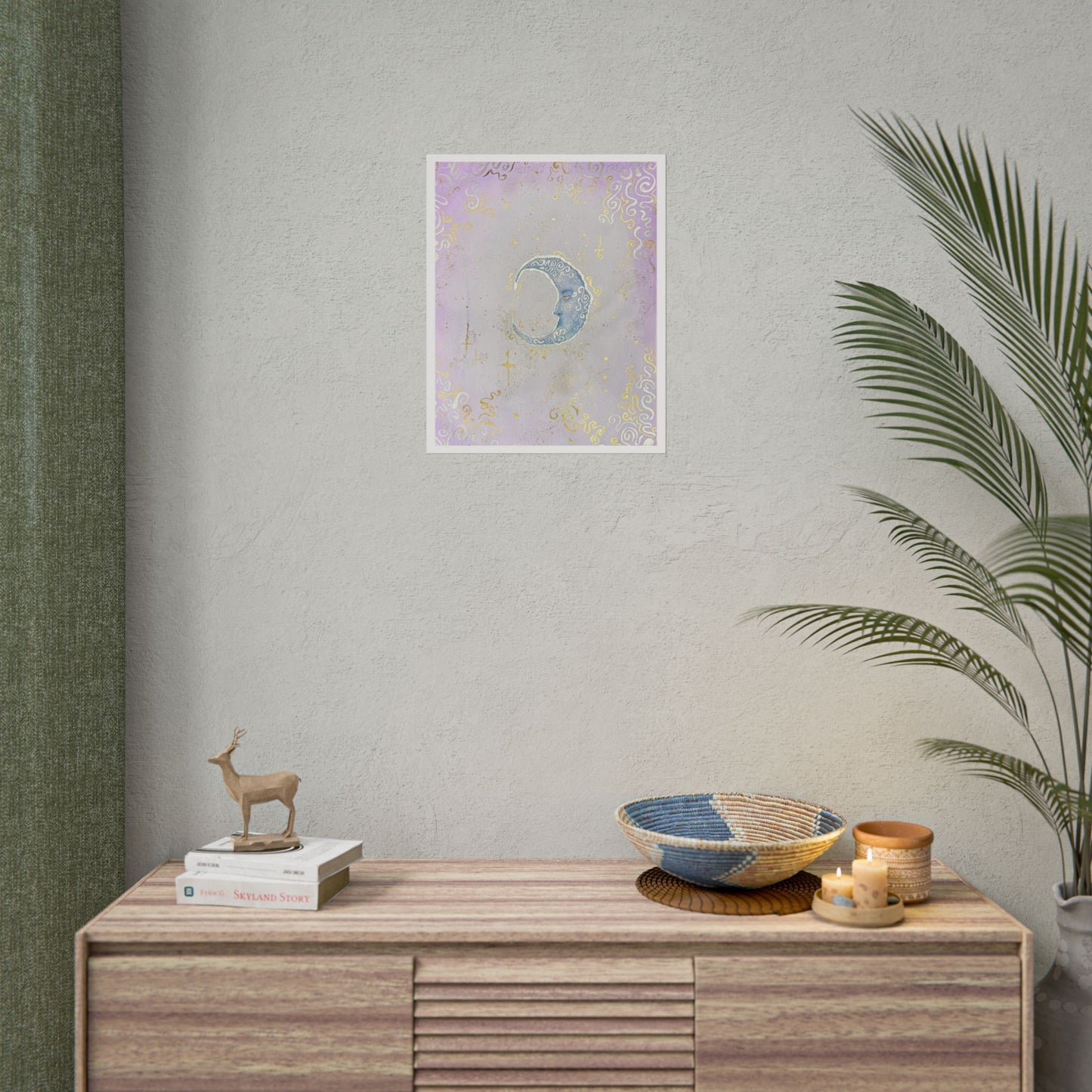 Only Seen When She Shines | Moon Art Print