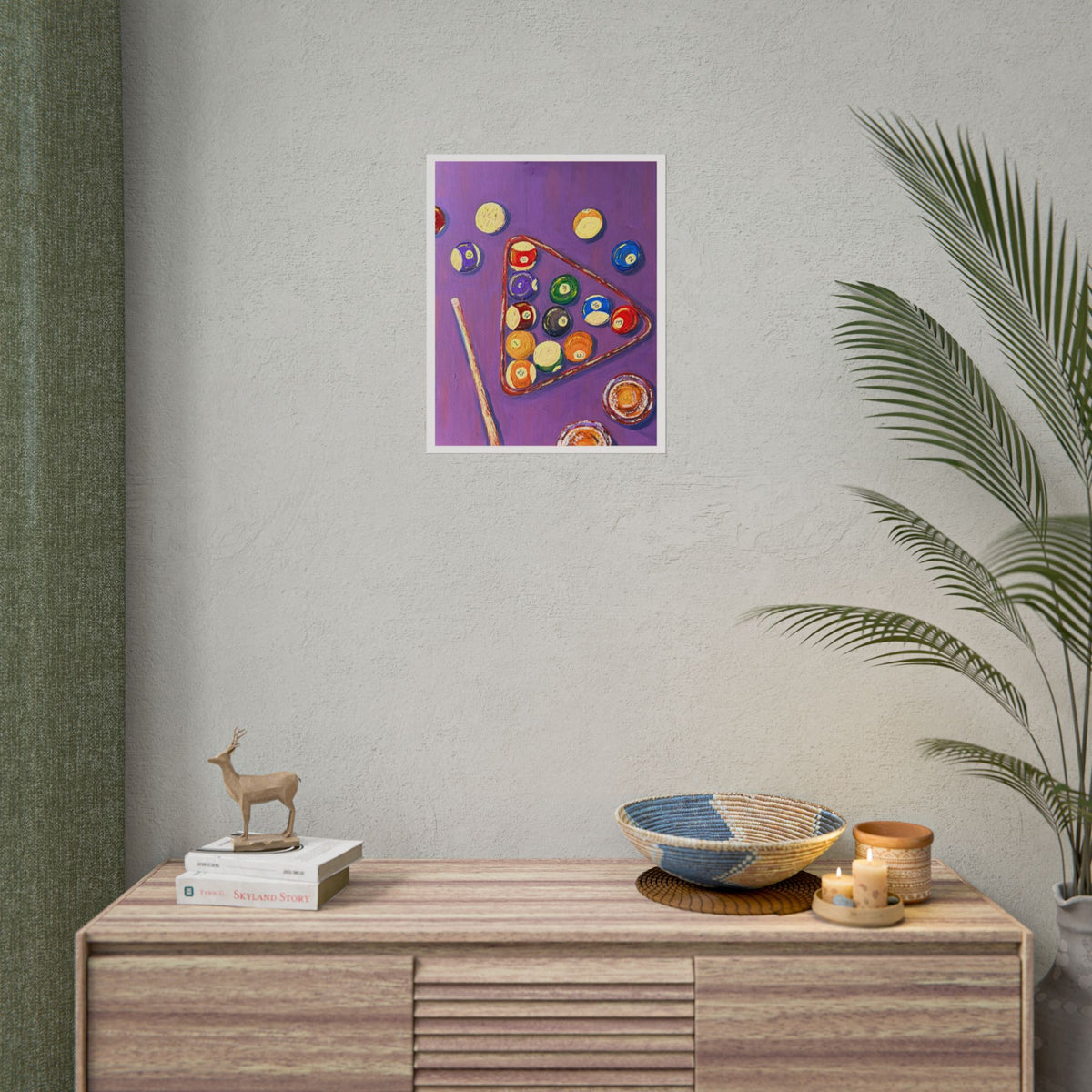 Purple Pool Table - Art Print