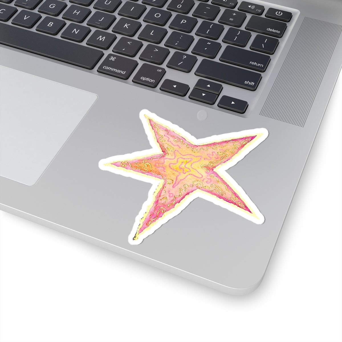 Swirled Star Sticker