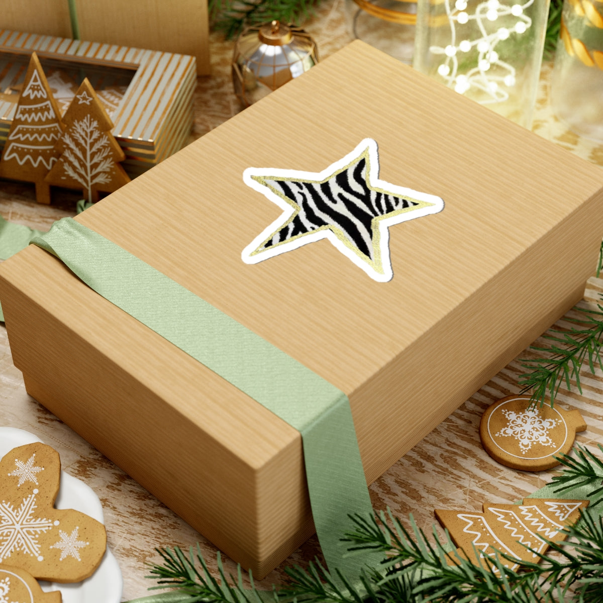 Zebra Star Sticker