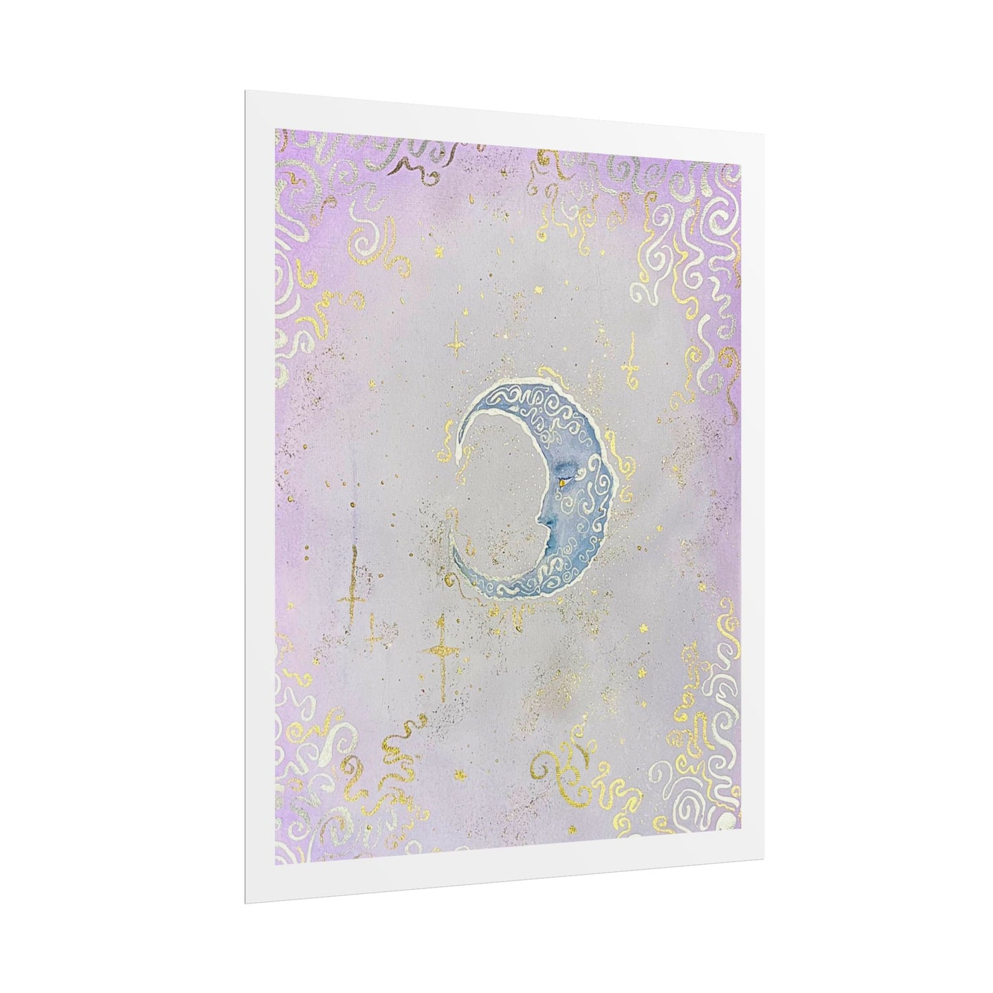 Only Seen When She Shines | Moon Art Print